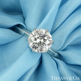 Tiffany & Co. Platinum Diamond Setting Ring 2.12ct G/VS1 XXX
